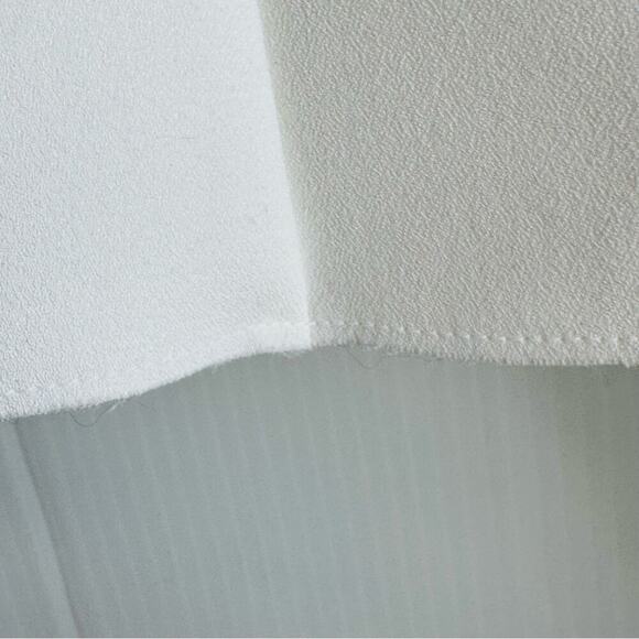 MSGM Cady Sweetheart blouse white long sleeve double crepe cady size 10 US - Picture 10 of 14